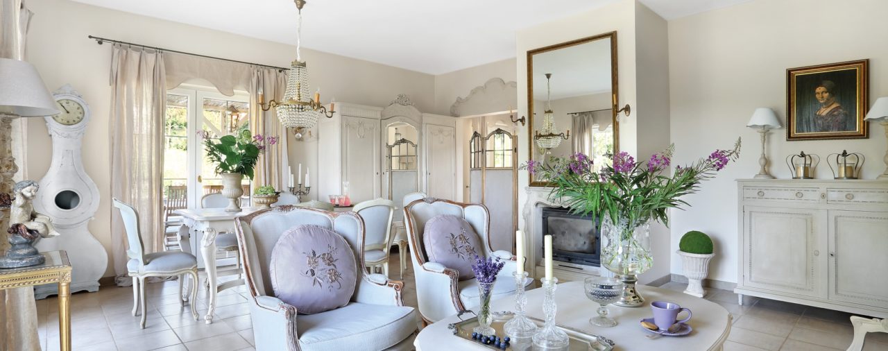 Salon w stylu prowansalskim